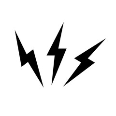 Electric shock silhouette icon. Vector.