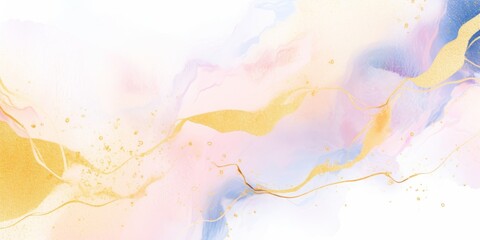 Obraz premium Abstract gold and purple alcohol ink technique background. Luxury fluid art watercolor painting.