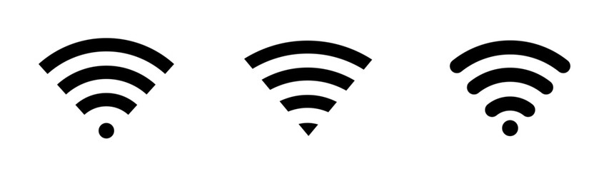 Wireless and wifi icon. wi-fi icon sign for remote internet access.  Vector illustration - obrazy, fototapety, plakaty