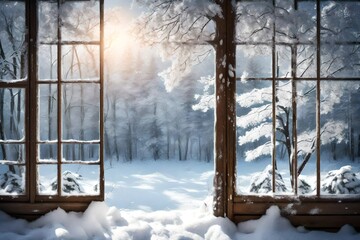 window in the snow