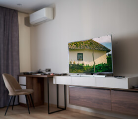 interior of a room in an apartment building