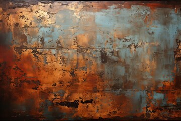 Aged bronze metal texture with a patina finish, Generative AI
