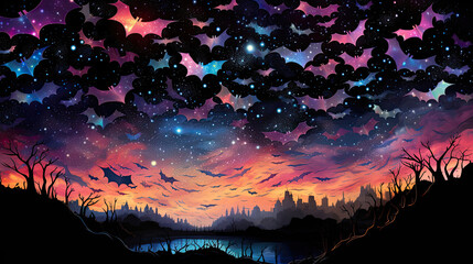 Gummy Bat Constellation Night