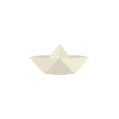 Paper Ship Logo Icon in Pixel Art