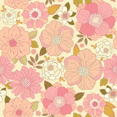 pattern with small hand draw flowers.