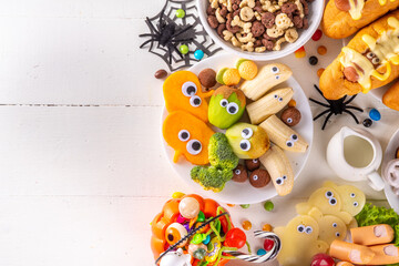 Halloween party food and snack buffet