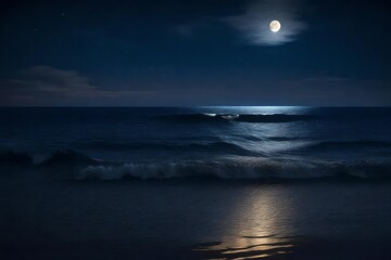 Fototapeta na wymiar moonlight over the sea