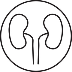 Black line Dialysis icon. Linear vector illustration from medical and health collection. Thin line symbol for use on web and mobile apps, logo, print media isolated on transparent background.