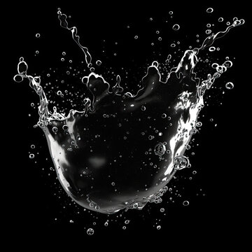 Fototapeta Soda water bubbles splashing underwater against black background. Cola liquid texture that fizzing and floating up to surface like a explosion in under water for refreshing carbonate drink concept.