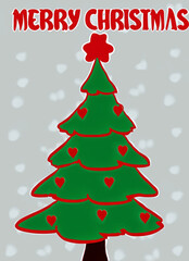 Christmas card, t-shirt motif for Christmas