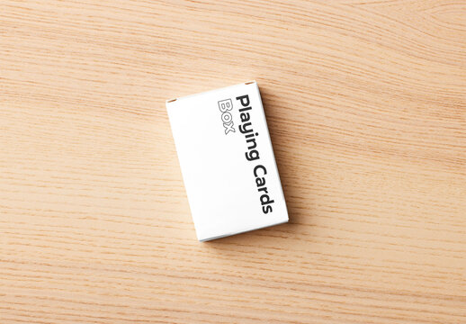 Mockup of customizable box of playing cards