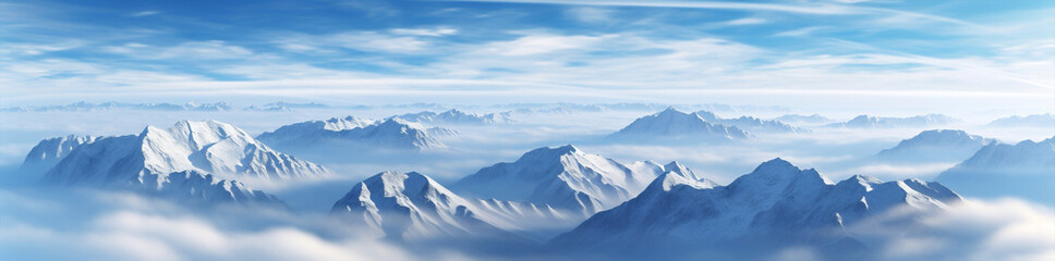 Fototapeta na wymiar Nature landscape snow mountain winter