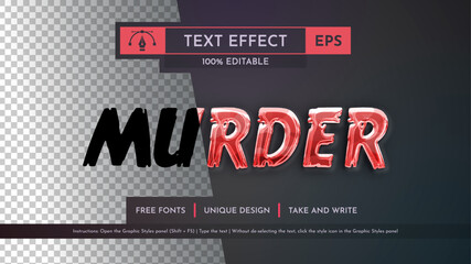 Murder - Editable Text Effect, Font Style