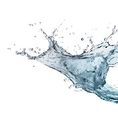 blue water splash squash isolated on transparent background or white background