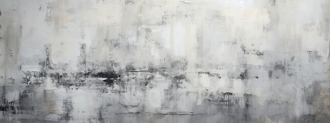 with white and grey paint, in the style of grungy textures