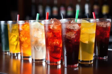 Foto op Plexiglas rows of various soft drinks and sodas © Alfazet Chronicles