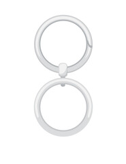 Steel keychain with rings vector illustration isolated on white background