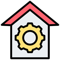 Property Management Outline Color Icon