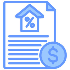 Sales Tax Blue Icon