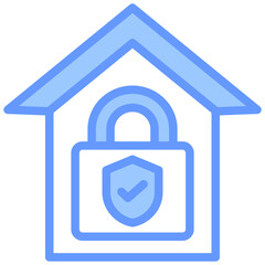 Home Security Blue Icon