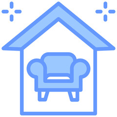 Home Furniture Blue Icon