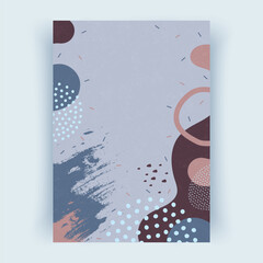 Cover with abstract shapes. Cover layouts, vertical orientation.