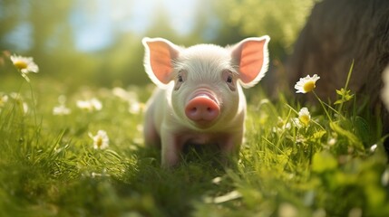 pig in the grass generated by AI tool