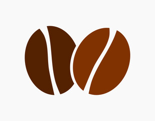 Coffee beans symbol icon.