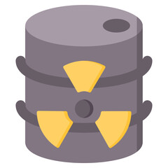 Fototapeta premium Hazardous Waste Disposal Flat Icon