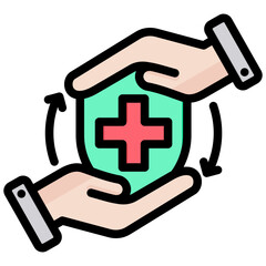 Hygiene Practices Outline Color Icon