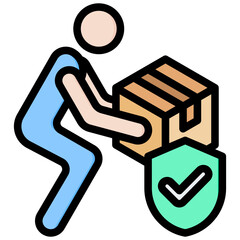 Safe Lifting Outline Color Icon
