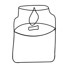candle house comfort flame fire line doodle