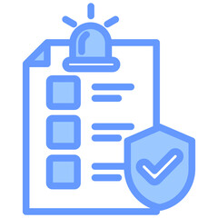 Emergency Plan Blue Icon