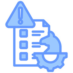 Risk Management Strategies Blue Icon