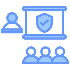 Safety Training Blue Icon