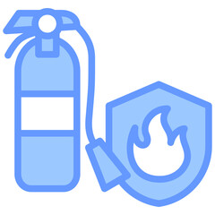 Fire Prevention Blue Icon