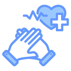 Cpr Training Blue Icon