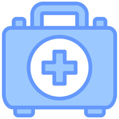 Fototapeta premium First Aid Kit Blue Icon