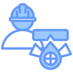 Respiratory Protection Blue Icon