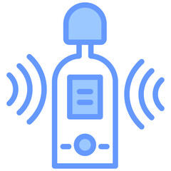 Noise Control Measures Blue Icon