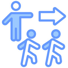 Evacuation Training Blue Icon