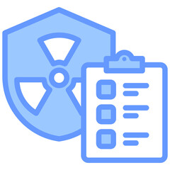 Radiation Safety Protocols Blue Icon