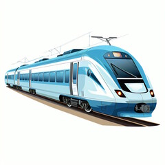 Fototapeta premium Train Isolated on White Background.