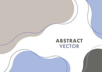 抽象的　背景　青　グレー　フレーム  シンプル　ウェーブ