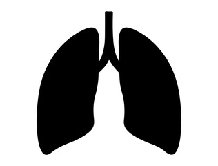 Lungs silhouette vector art - obrazy, fototapety, plakaty