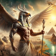 The god Ra is the god of Egyptian mythology.