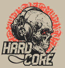 Skull in Headphones