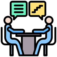 Career Counseling Outline Color Icon