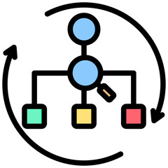 Internal Job Rotation Outline Color Icon