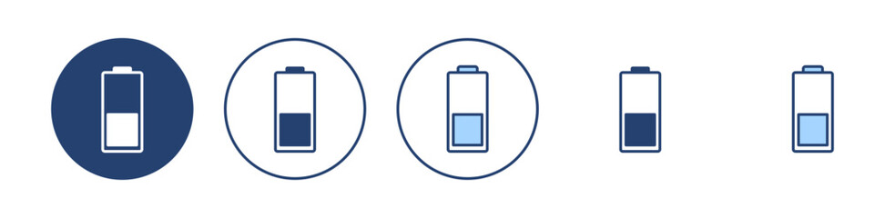 Battery icon vector. battery Charging sign. battery charge level